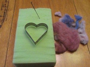 Making Needle Felted Hearts