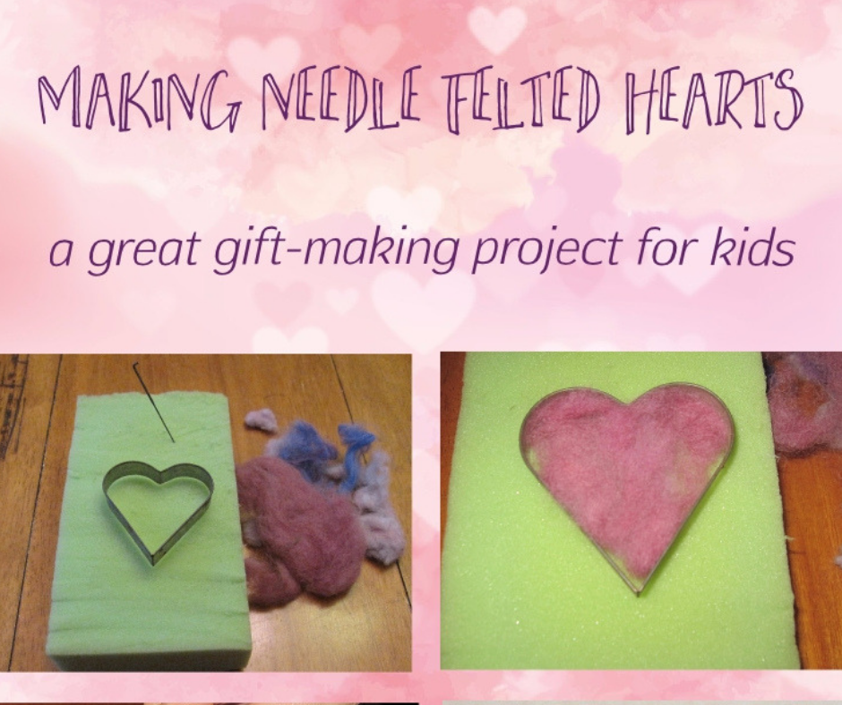 Making Needle Felted Hearts