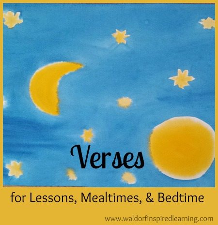 Verses for Lessons, Mealtimes, and Bedtime