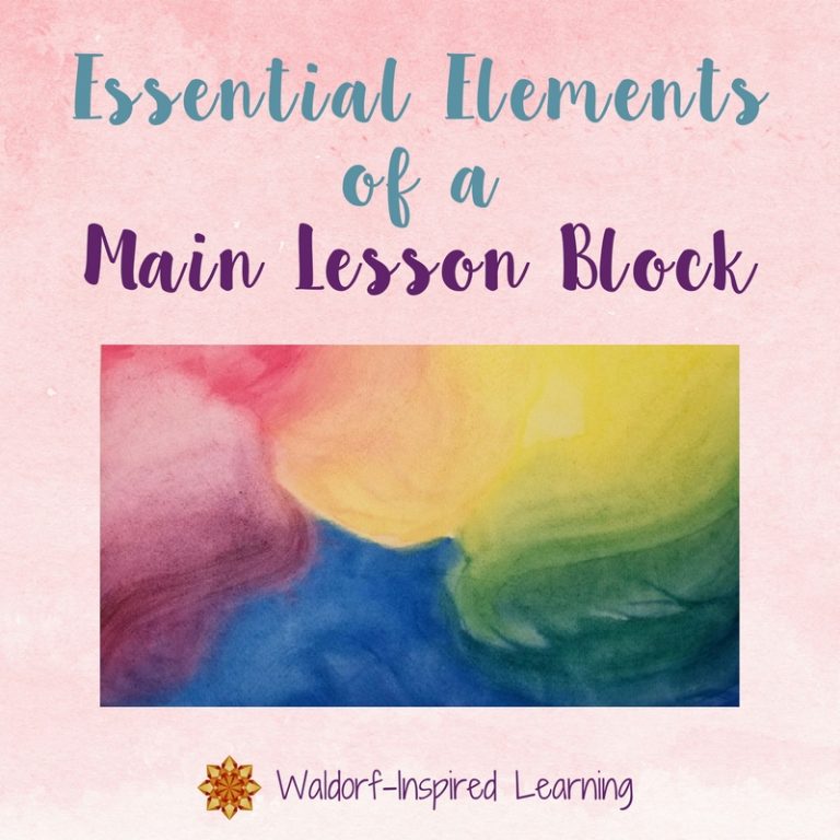 The Essential Elements of a Main Lesson Block